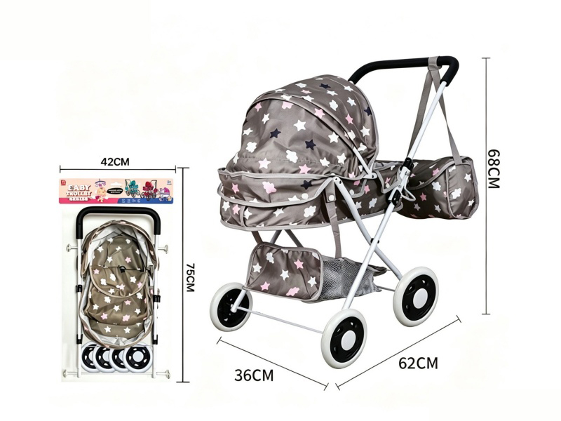 Thick Cloth Iron Stroller Toy(Small Wheel)