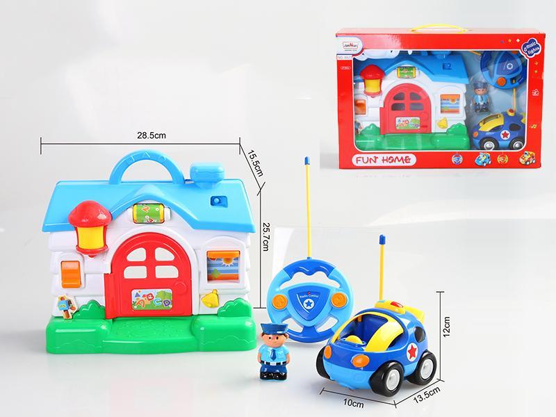 R/C Cartoon Police Car + House
