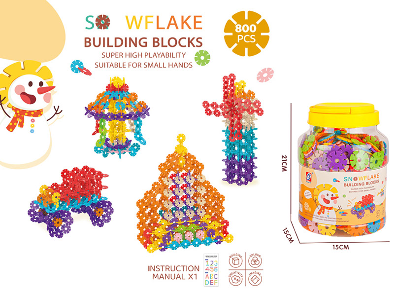 DIY Middle Size Snowflake Building Blocks(800PCS)