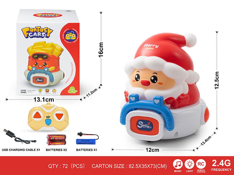 2.4G 3-Channel Remote Control Vinyl Santa Claus Car(With Lights And Music)Including Batteries