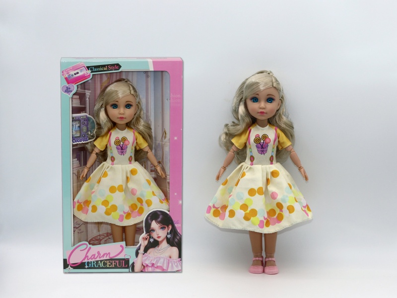 12-Inch 15-Joint Brown Doll