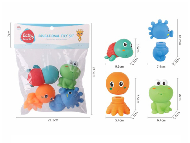 DIY Assembly Water-Spraying Marine Animals 4PCS