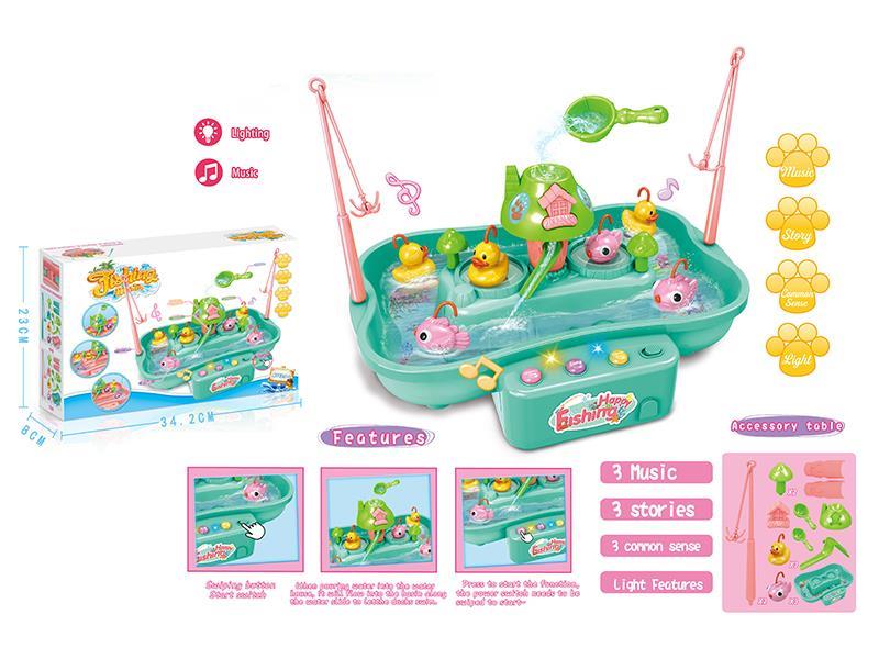 Green Fishing Paradise(3 Yellow Duck+3 Pink Fish)