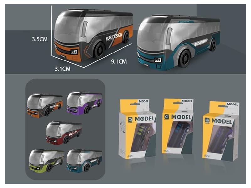 Pull Back Alloy Bus