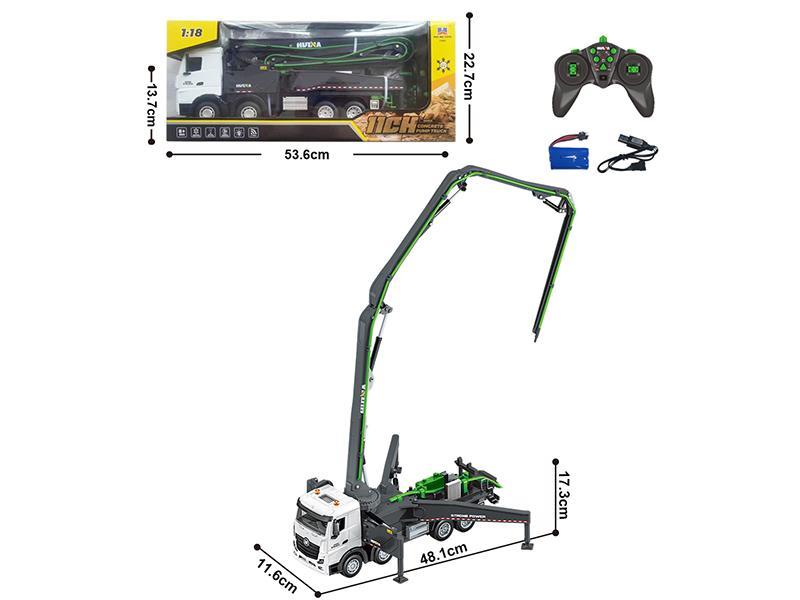 1:18 11-Channel Semi-Alloy Remote-Control Concrete Pump Truck