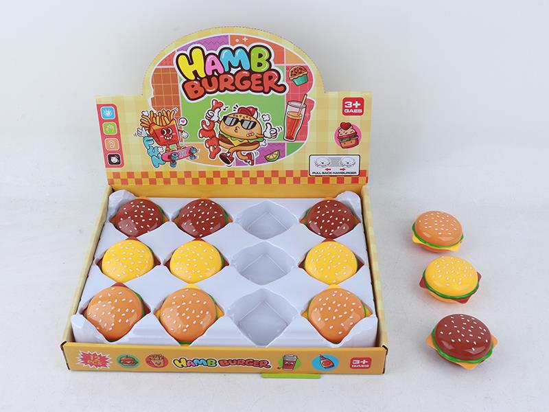 Pull Back Hamburger Toys 12pcs