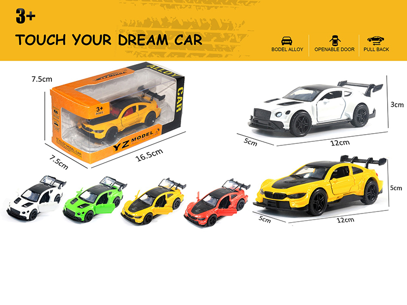 1:36 Bentley GT/BMW M4 Alloy Car Model With Sound And Light
