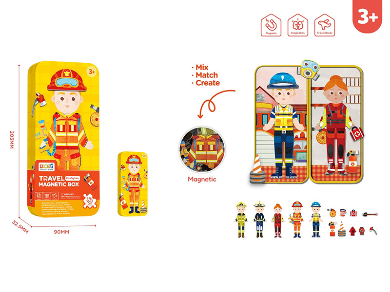 Travel Magnetic Box Firefighter Puzzle