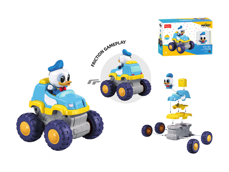 Donald Duck Series Assembly Friction Car 10pcs