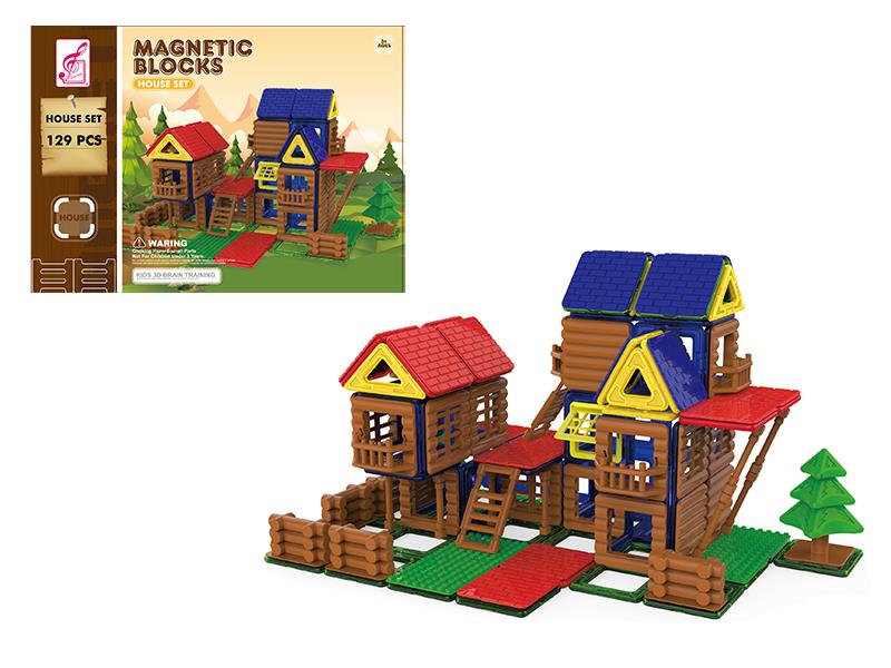 Farm House Magnetic Building Blocks 129pcs