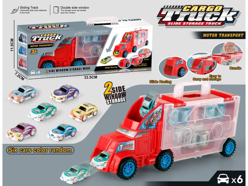 Red Container Truck