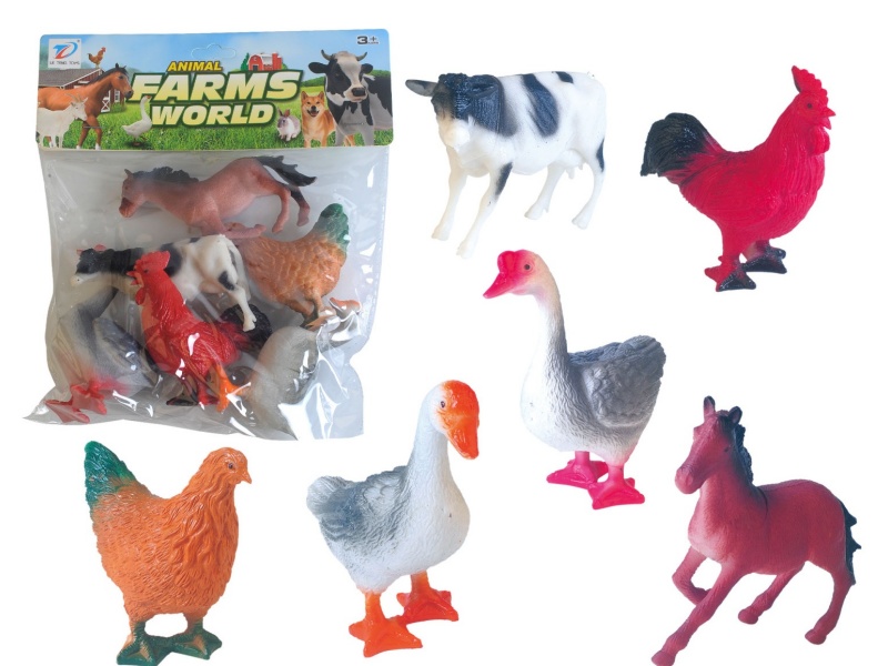 Pvc Simulation Farm Animal 6Pcs