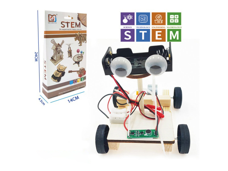 DIY Wooden Sound Control Robot