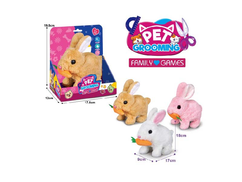 B/O Plush Radish Rabbit (Mixed Pack Of Three)