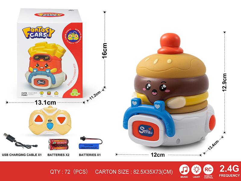 2.4G 3-Channel Remote Control Vinyl Hamburger Car(With Lights And Music)Including Batteries