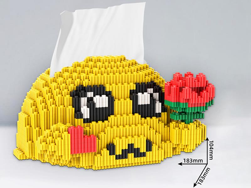 Emoji Tissue Box Building Blocks 2639+pcs