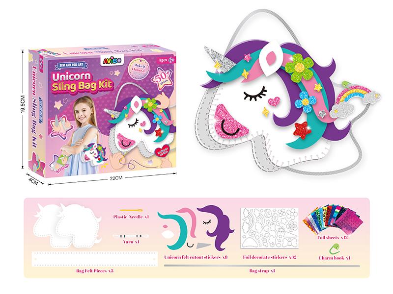 Children's DIY Handmade Felt Unicorn Bag Kit