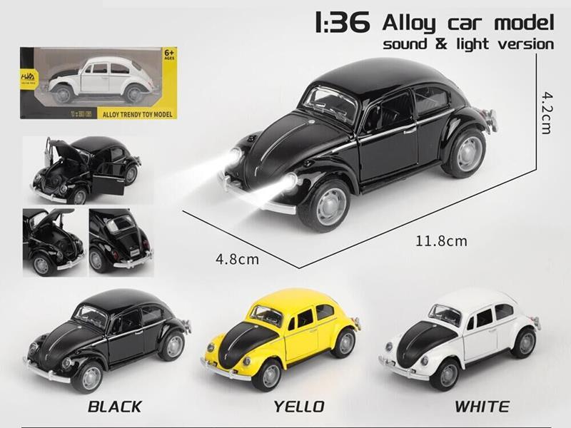 1:32 Pull Back Alloy Car Model With Lights And Music
