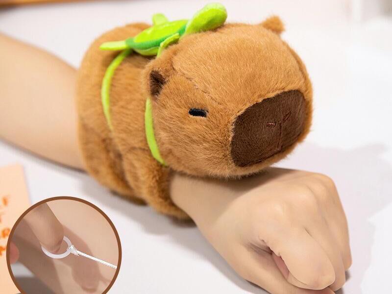 Pull Ring Plush Capybara Wristband