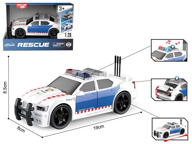 1:20 Friction Police Car(Sound And Light)