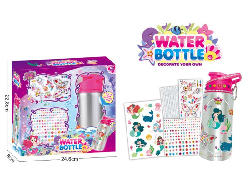 DIY Diamond Stickers Water Bottle - Mermaid(500ML)