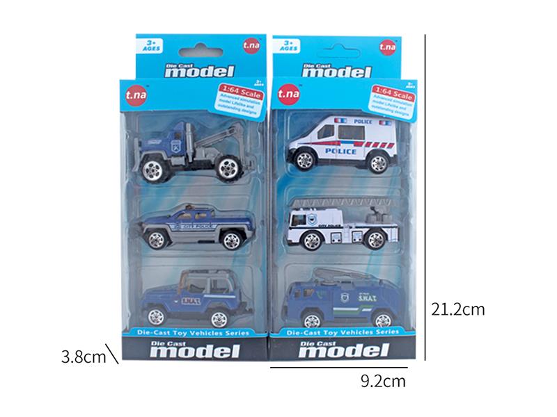 Slide Alloy Police Car