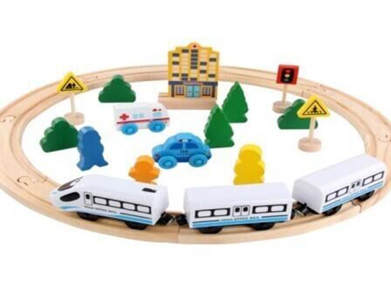 Wooden B/O Track Toy 26pcs