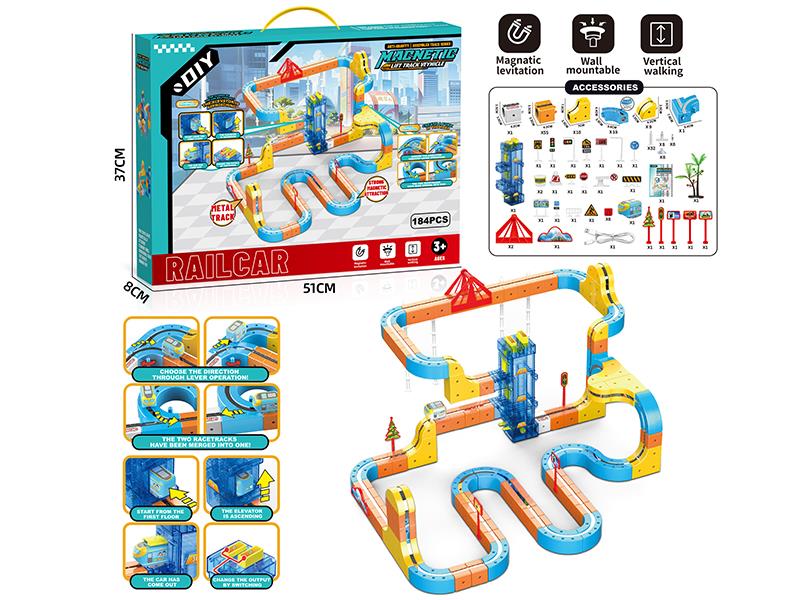 Magnetic Lift Track Vechicle 184pcs