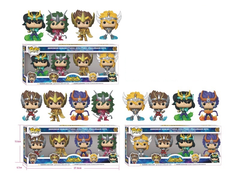 4 "New Pop Saint Fighter Figures 4 Boxed