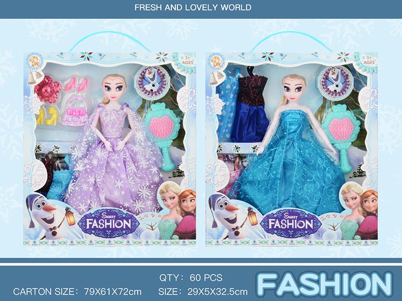 11.5" Frozen Princess Joint Doll Set