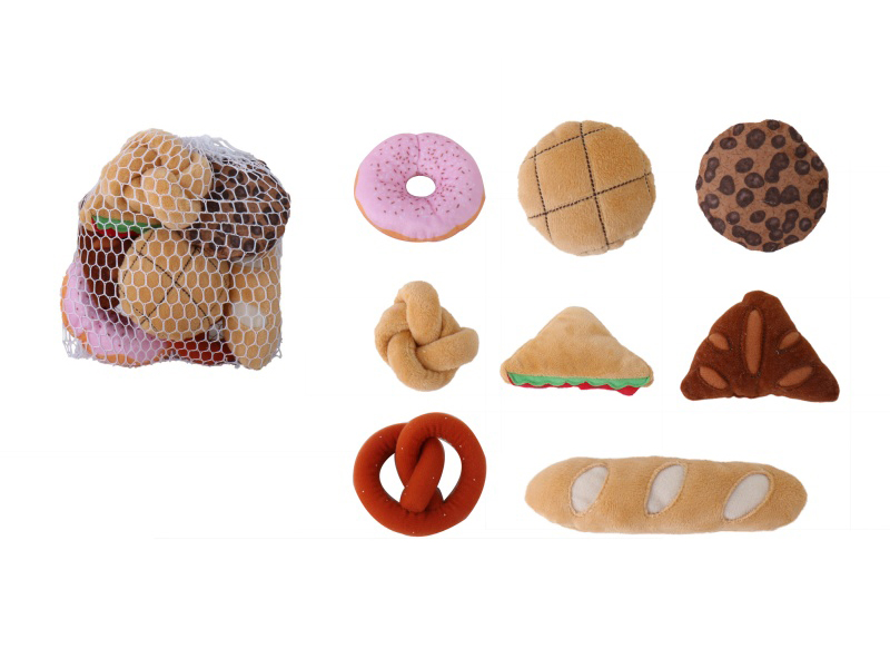 Bread (Donuts, Pineapple Bread, Cookies, Twists, Sandwiches, Taro Black Leaf Bread, Pretzels, Baguette) 8-Piece Set