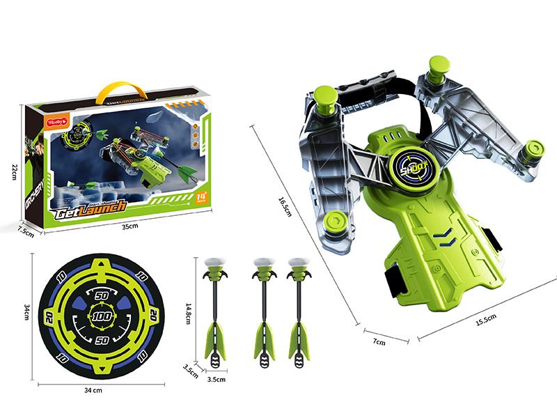 Wrist Bow With Suction Cup Arrows, Dartboard
