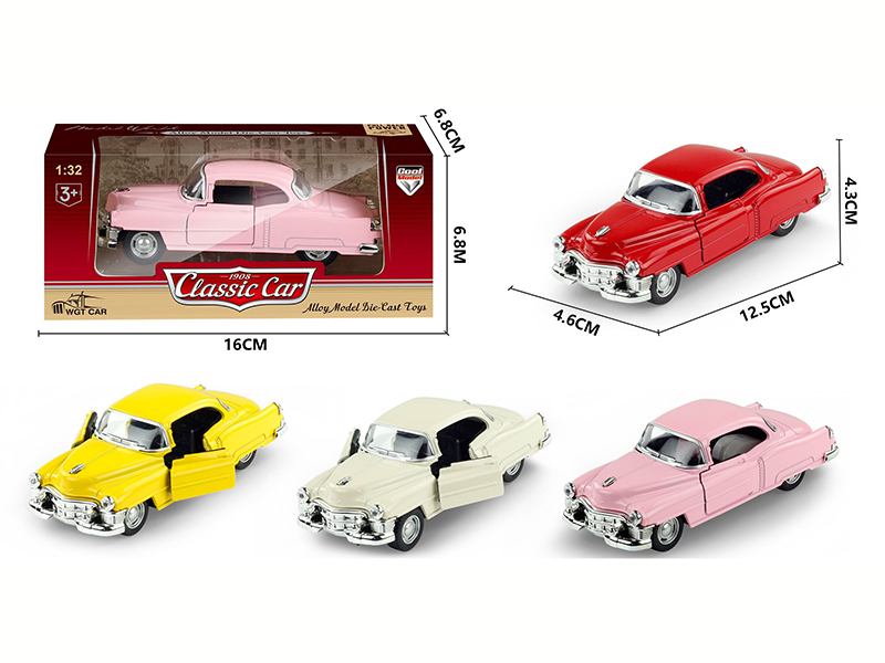 1:32 Alloy Pull Back Simulated Vintage Car - Cadillac