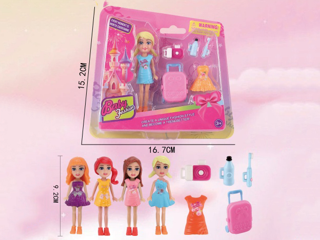 3.5-Inch Dress-Up Doll Travel Set
