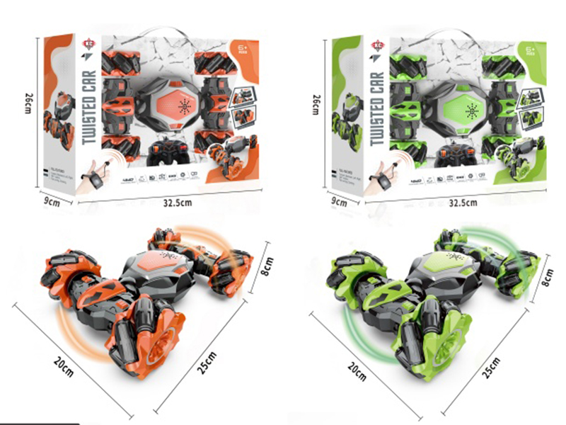 Remote Control Car 1:16 Twist Car With Music (With Watch + Regular Remote Control, Orange And Green Mixed Color)