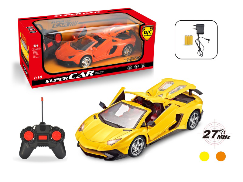 1:18 Lamborghini Roof Remote Control Car With Four Doors (Equipped With Horn Remote Control, Charger, Rechargeable Battery)