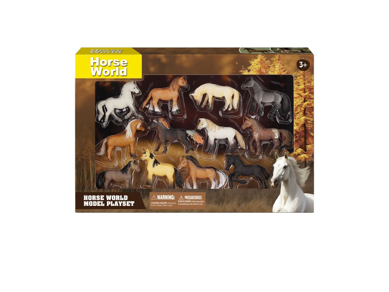12 PCS Of Solid Land Animal Simulation Blister Boxes
