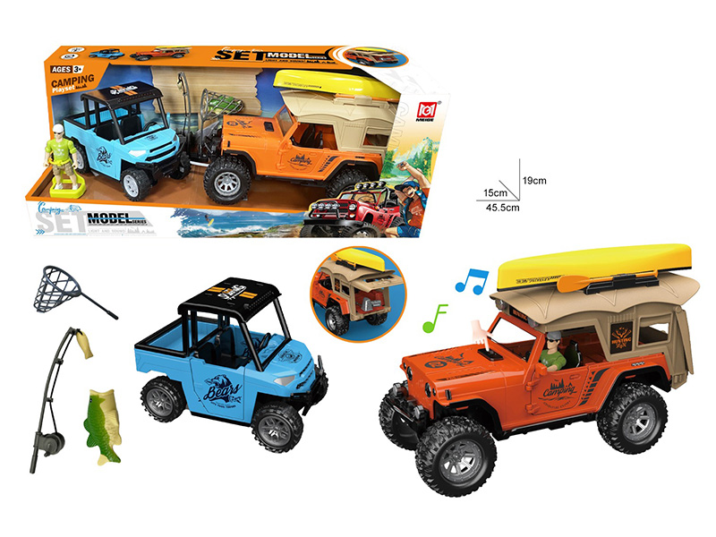 Friction Off-Road Vehicle Camping Play Set