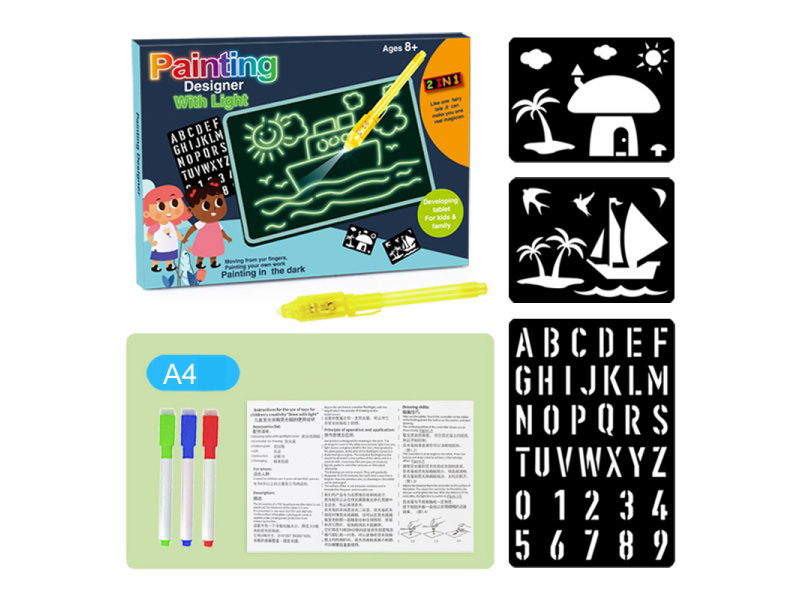 Fluorescent Painting Board + 4 Pen