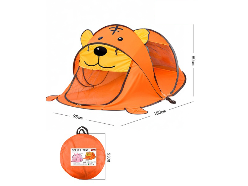 Orange Tiger Tent - Children's Tent Tunnel Ocean Ball Pool