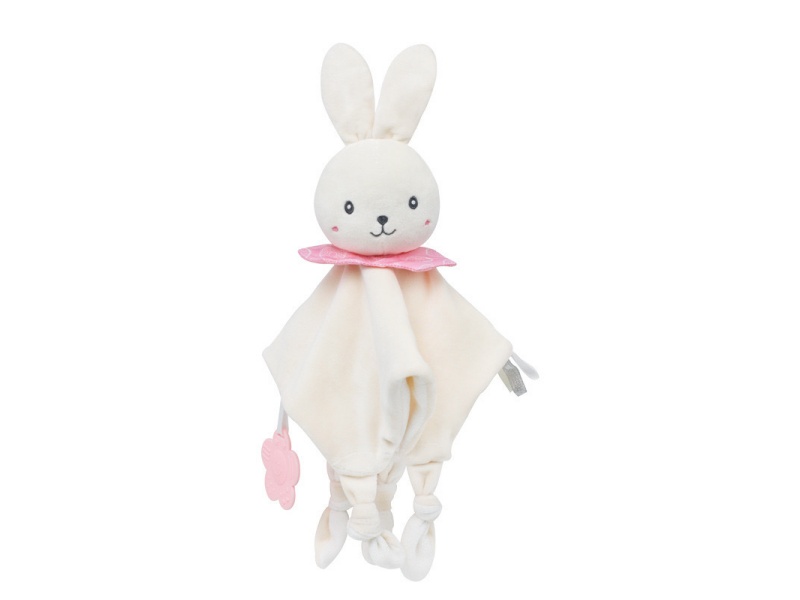 Solid-Color Rabbit Baby Teething Pads