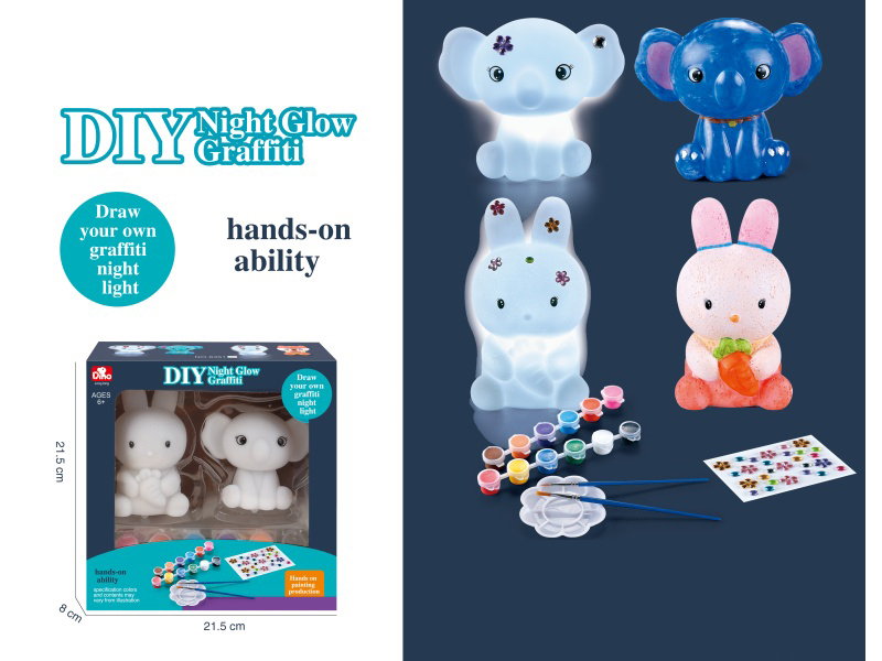Diy Vinyl Puzzle Graffiti Night Light