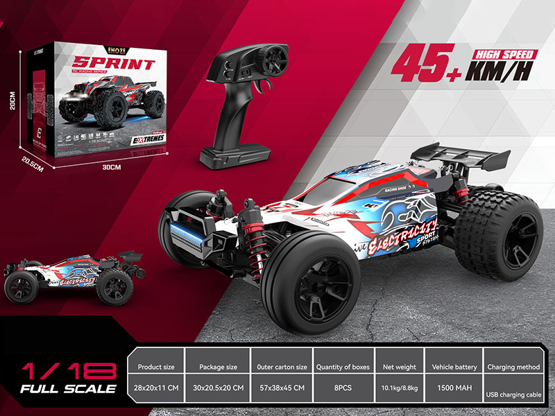 2.4G 1:18 Remote Control 4WD High-Speed Off-Road Vehicle