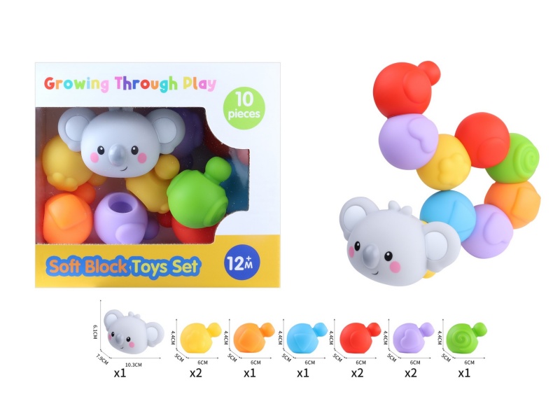 Vinyl Soft Blocks Toys Set(Koala)