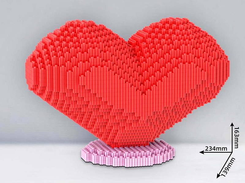 Heart-Shaped Building Blocks 5178+pcs