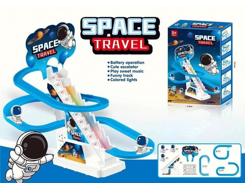B/O Space Slide Track Toy(Light And Music)