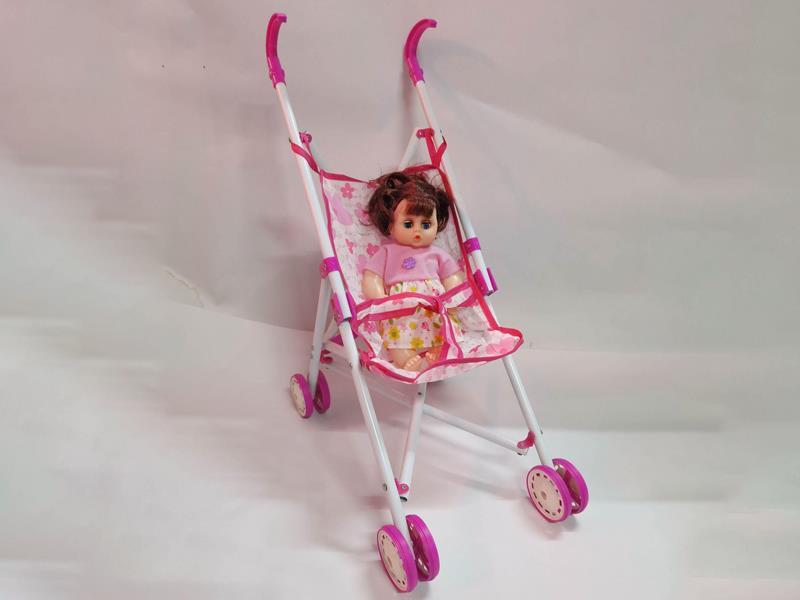 Iron Toy Cart With Dolls (Purple)