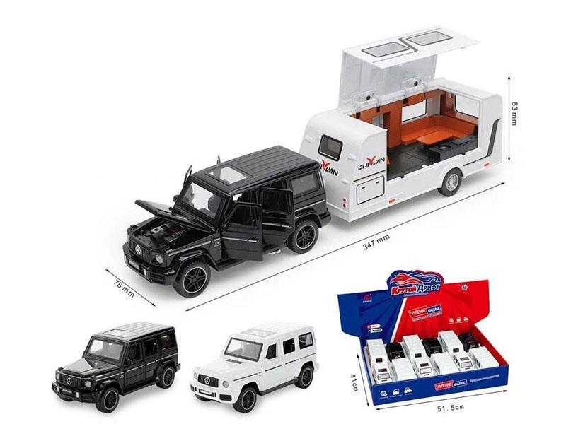 1:32 Alloy Mercedes-Benz G63 Travel Trailer 6PCS