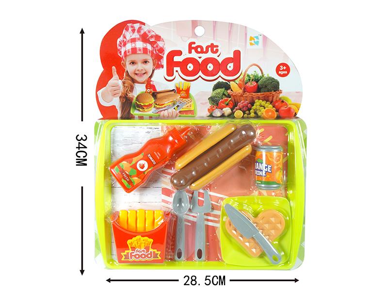 Simulation Hot Dog French Fries Waffle Set
