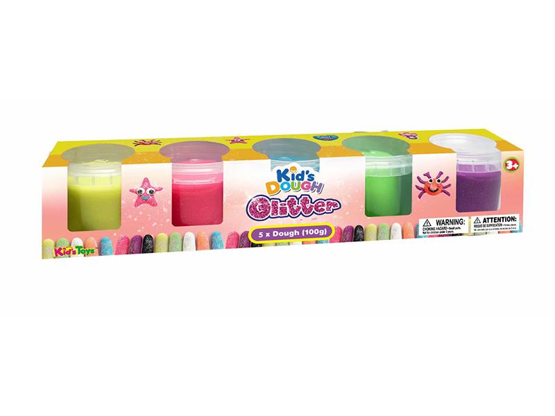 5 x 100g Glitter Clay